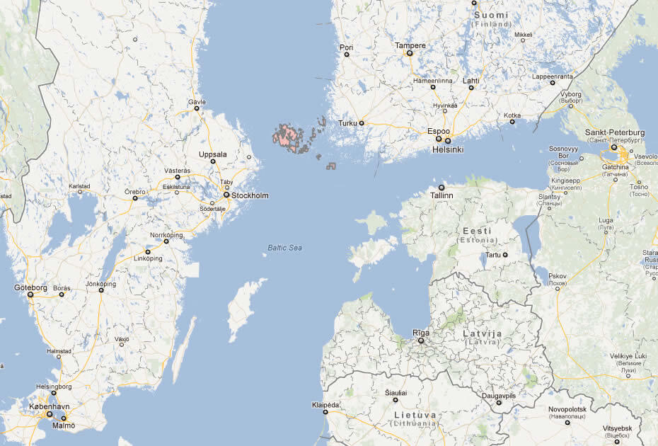 Aland Islands Google Map